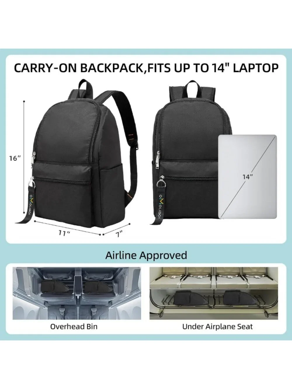 Stylish Casual Daypack Backpack for 14